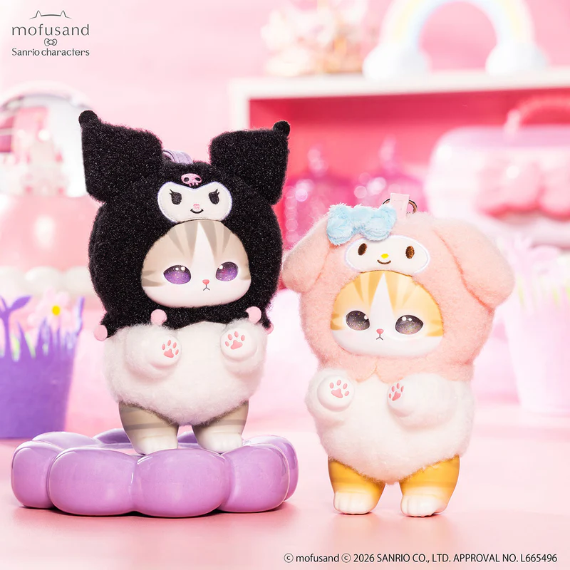【預訂｜8月中】Mofusand x Sanrio Kiramekko 掛飾公仔 盲盒
