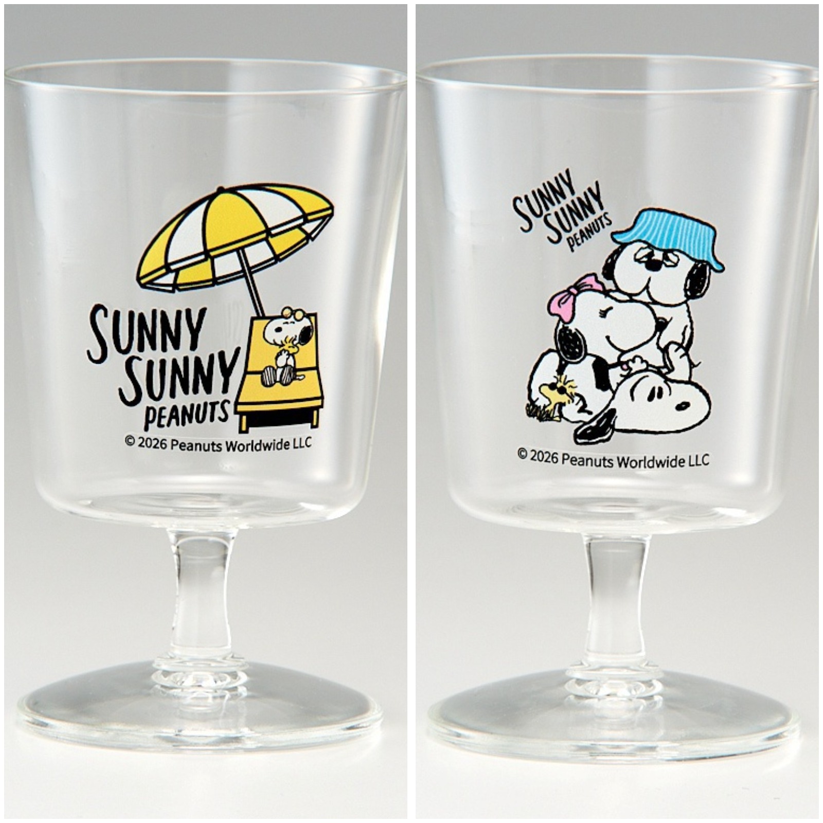 【預訂｜9月】Umeda Snoopy Fest. 2026 阪急展限定 - HARIO x Snoopy 高腳玻璃杯
