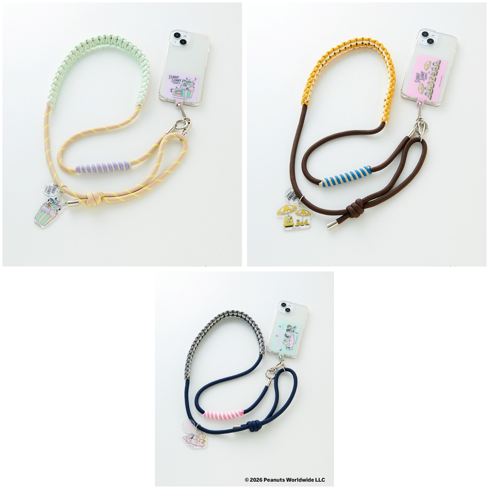 【預訂｜9月】Umeda Snoopy Fest. 2026 阪急展限定 -  macaroni edge x Snoopy 手機掛繩連貼片