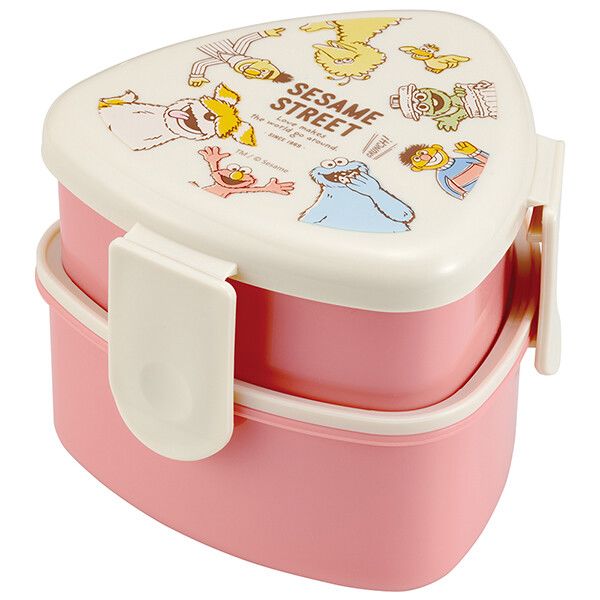 芝麻街 兩段式 三角飯糰飯盒 便當盒