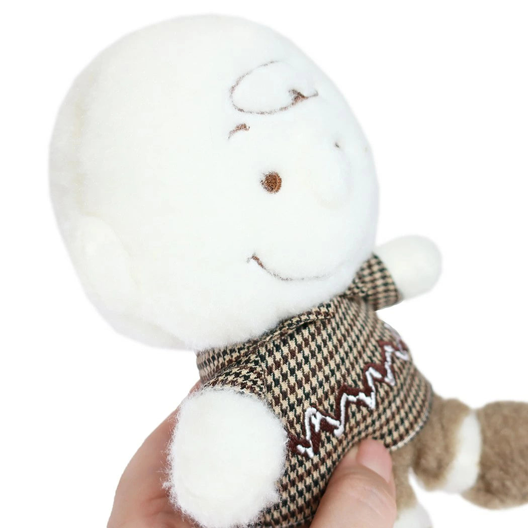 Charlie Brown 公仔 （咖啡色格紋）