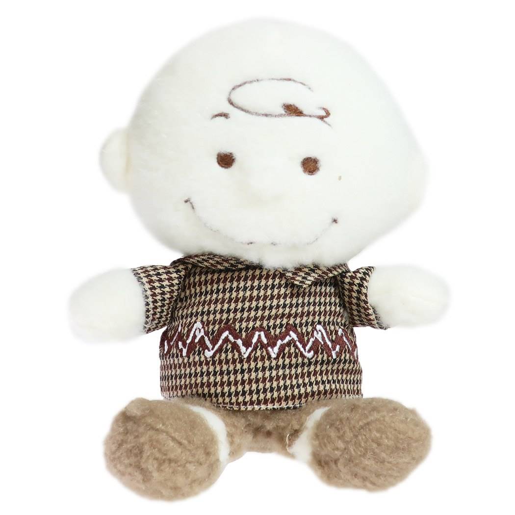 Charlie Brown 公仔 （咖啡色格紋）