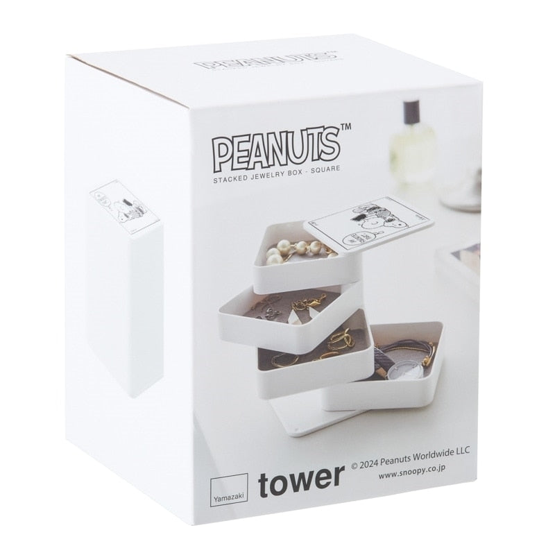 Peanuts Snoopy 旋轉式多層飾物收納盒