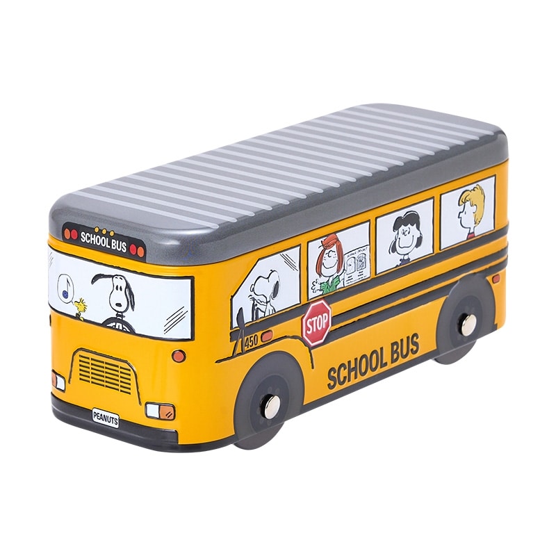 【預訂｜2月】情人節限定 - PEANUTS EUREKA 黃巴士曲奇罐