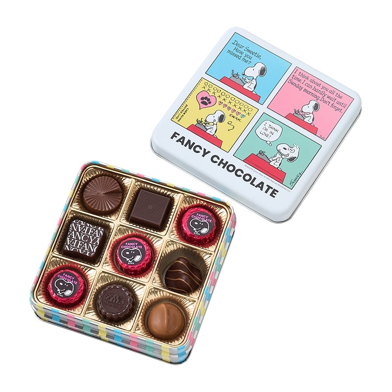 【預訂｜2月】情人節限定 - PEANUTS Morozoff Fancy Chocolate 朱古力罐