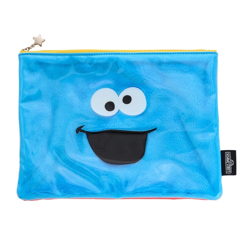 【訂貨】Sesame Street Elmo x Cookie Monster Flat Pouch 收納包