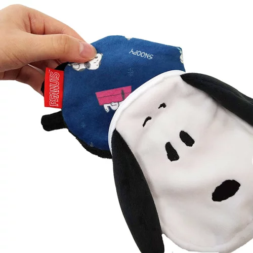 Peanuts Snoopy & Woodstock Travel Eye Mask with Storage Pouch