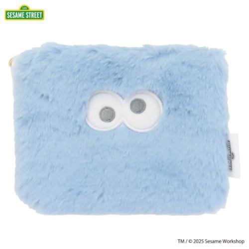 【訂貨】芝麻街 SESAME STREET FACE FUR Cookie Monster 迷你化妝袋 收納包