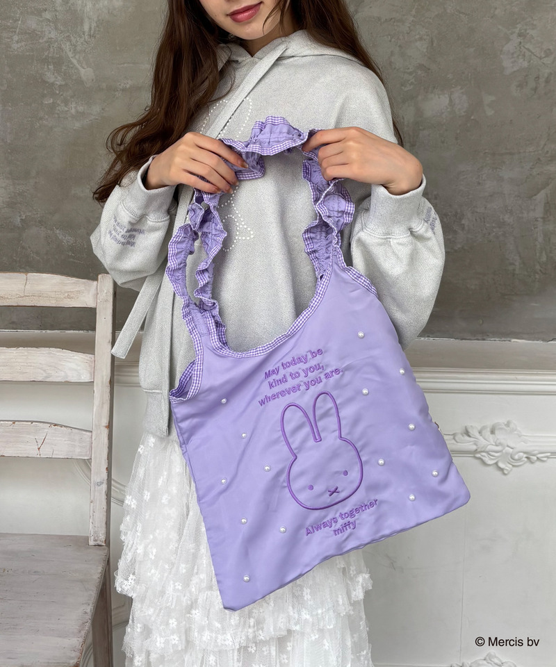 【預訂】Miffy x MIIA 限定 紫色上膊袋 Tote Bag