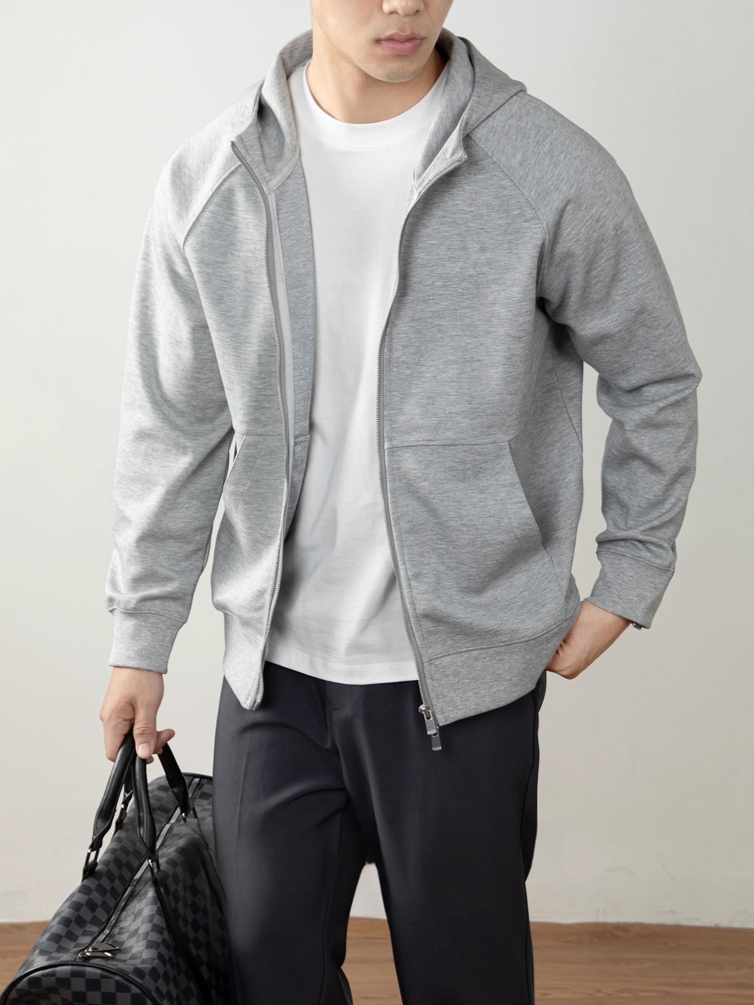 360G硬核重磅空氣棉衛衣男長袖連帽拉鍊開衫外套2025秋冬日系高端