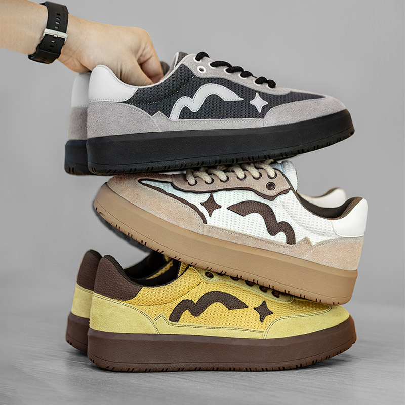 甜甜圈德訓鞋男鞋秋季阿甘鞋厚底運動休閒板鞋復古百搭潮鞋子