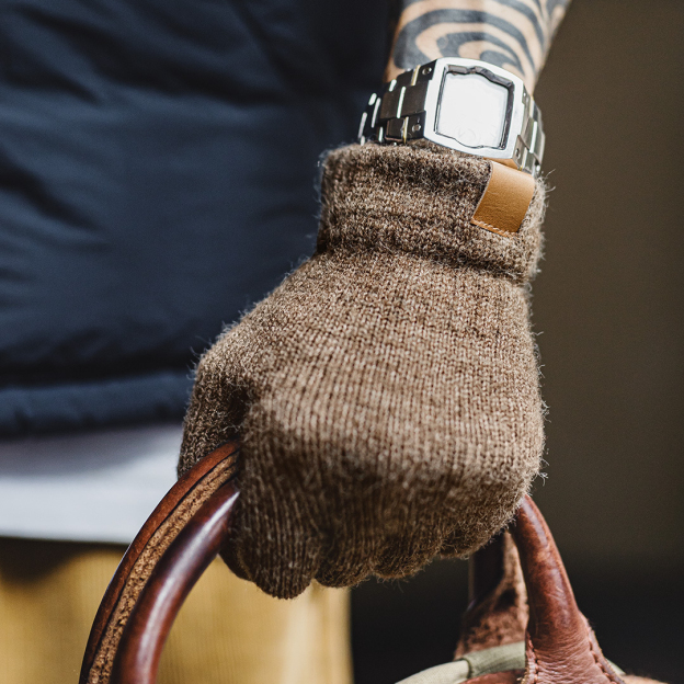 美式復古北極絨分指觸屏手套加厚防寒防風保暖男女秋冬季