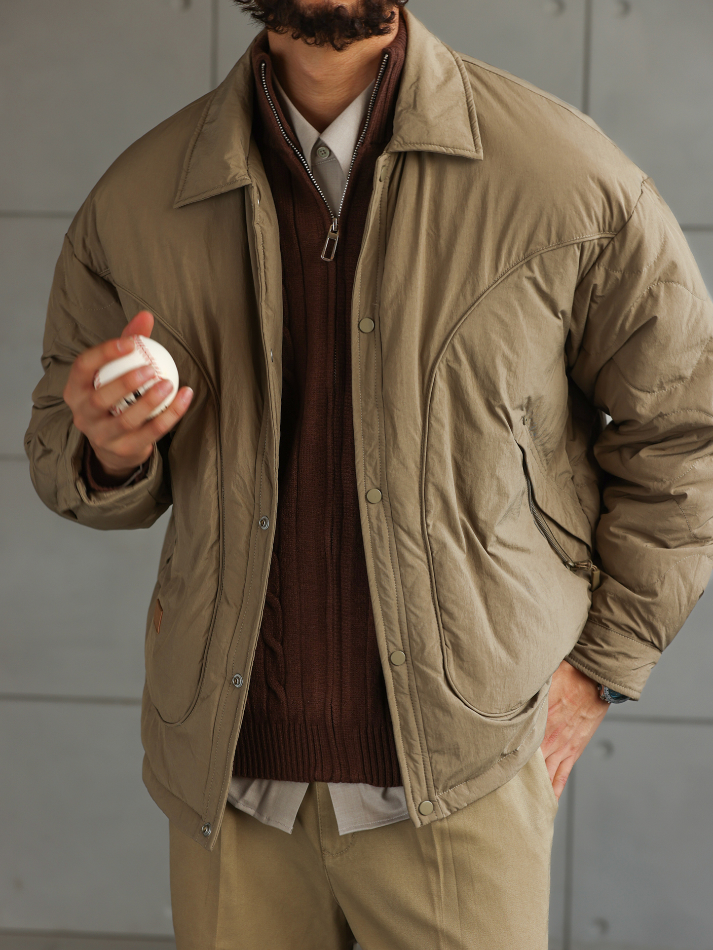 秋冬宽松版轻便羽绒服男士白鸭绒保暖外套