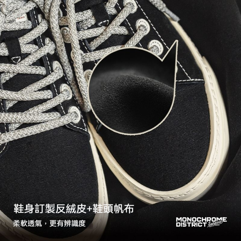 厚底帆布鞋秋冬新款翻毛皮黑色低幫增高男鞋休閒運動百搭板鞋-Retro's Wear