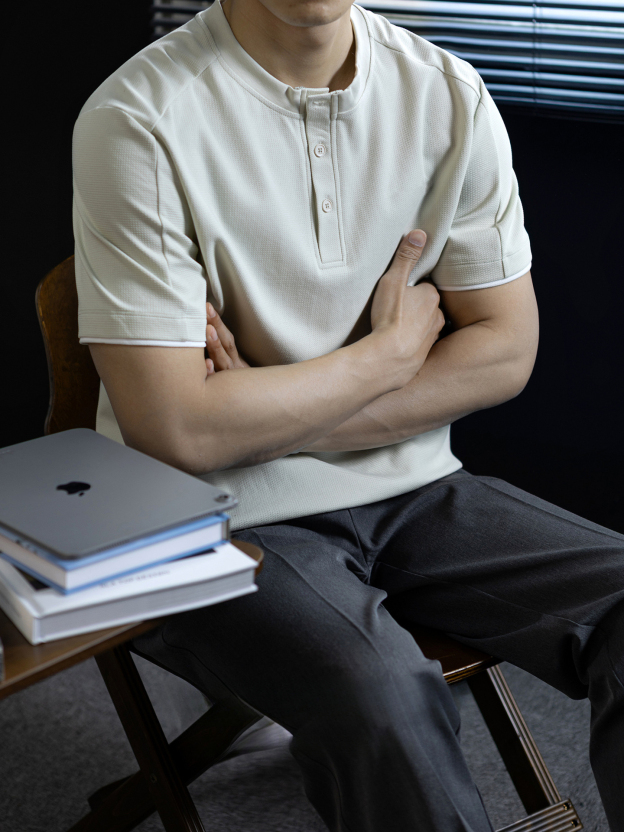 美式休閒風短袖男t恤撞色拼接假兩件polo衫夏季輕薄透氣半袖上衣