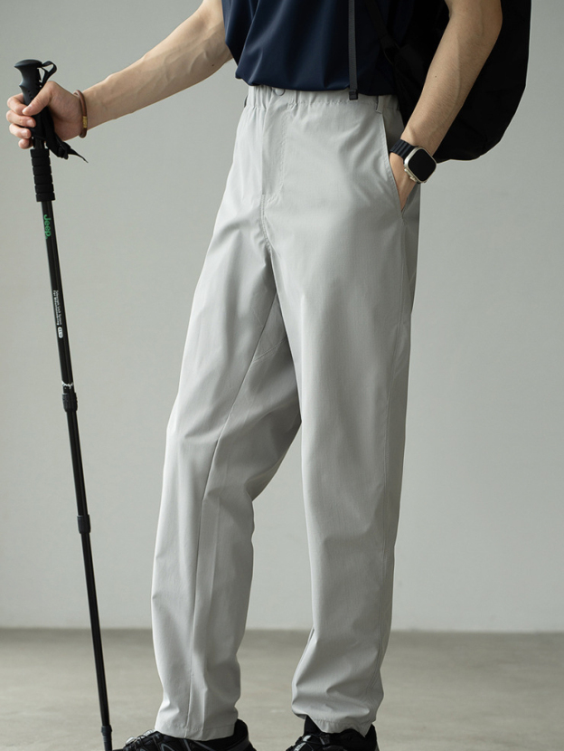 輕量化防水冰絲涼感速乾透氣直筒褲男2025夏季戶外新款運動休閒褲