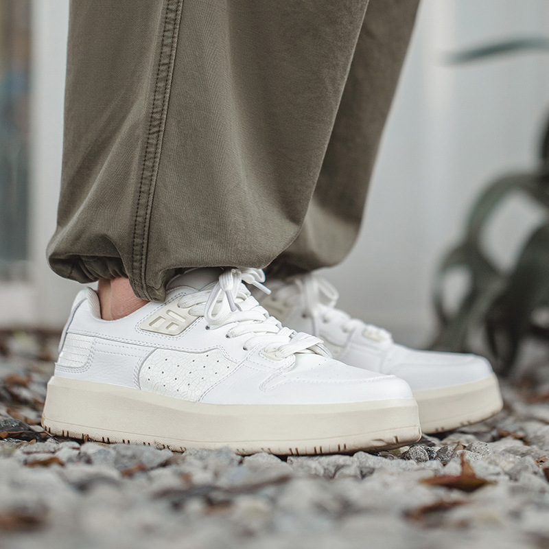 Mr.A2023夏季新款碎冰苏打裂纹小白鞋男鞋百搭厚底板鞋运动休闲鞋-Retro's Wear