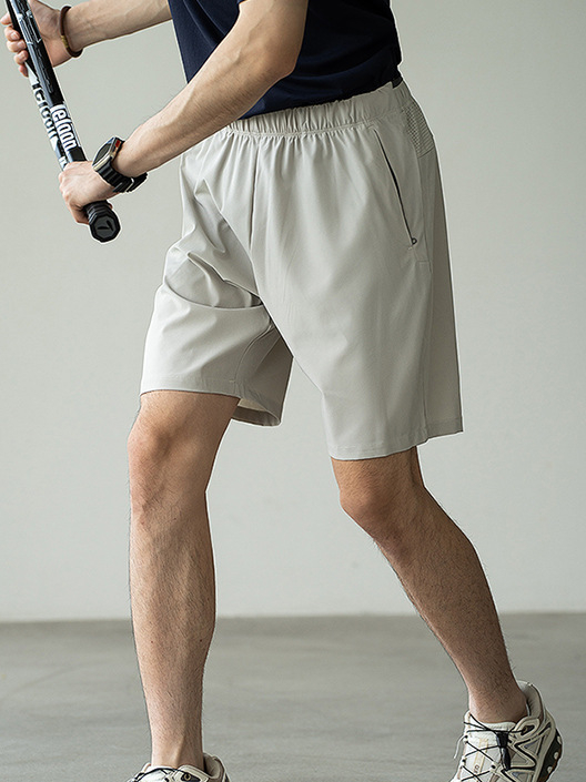 速乾透氣網孔五分褲男士2025夏季涼感運動休閒短褲