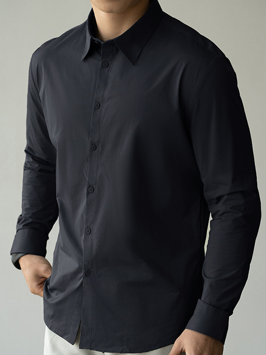 100G輕量化無痕0壓感四面彈長袖男2025春商務新款