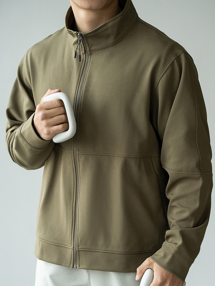 立領運動夾克衫男士2025春夏新款春戶外通勤旅行拉鍊短外套