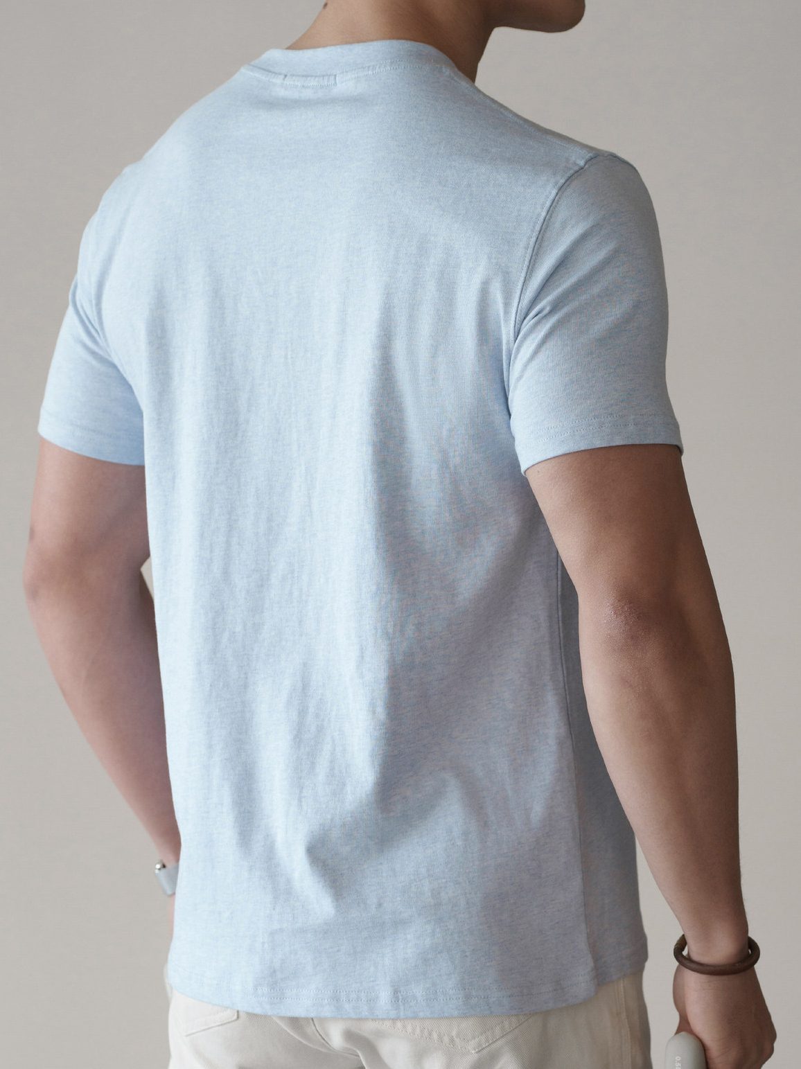 輕運動質感肌理休閒圓領T恤男士2026春夏新款通勤透氣速幹運動衫