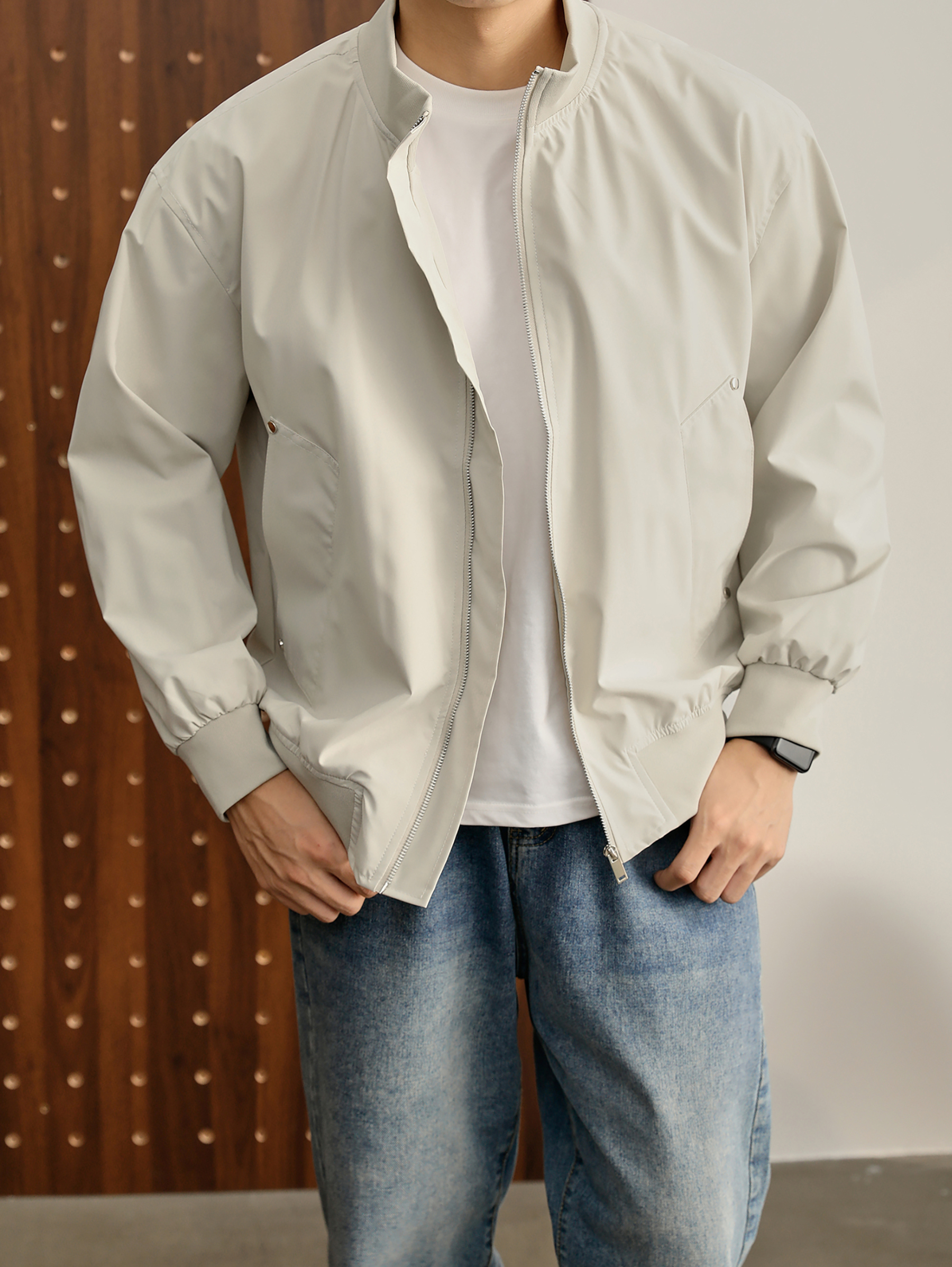 Cityboy戶外防風衝鋒衣立領外套男款潮流運動飛行員工裝夾克