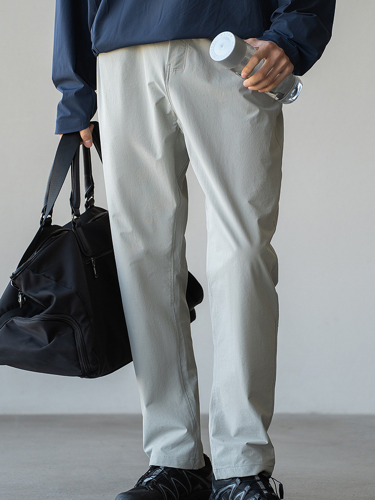 通勤防水速幹西褲男士春夏季四面彈力休閒長褲