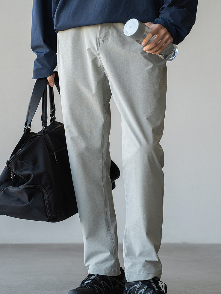 通勤防水速幹西褲男士春夏季四面彈力休閒長褲