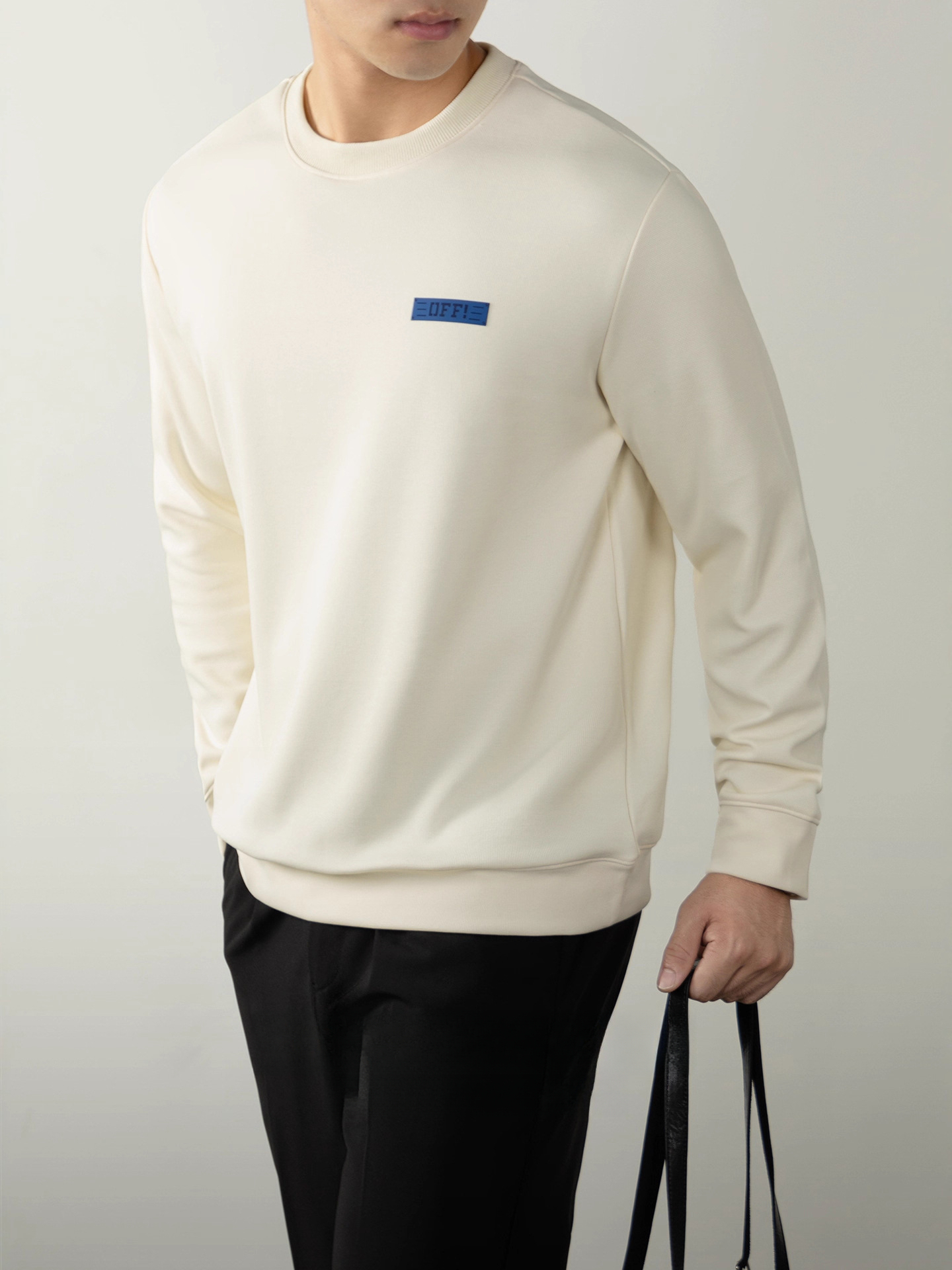 紳士鬆弛感| 重磅360G表裏雙工藝圓領衛衣男休閒高端3D發泡印花