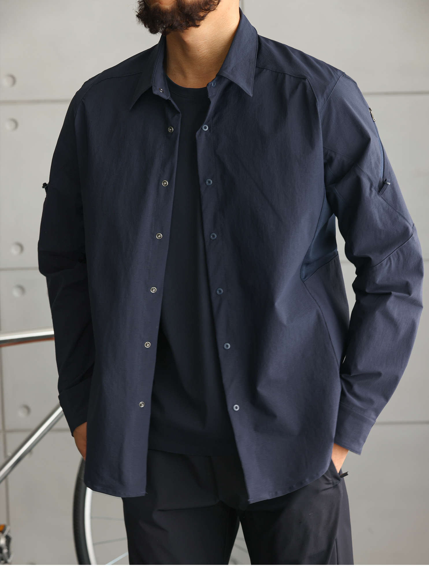 【都市輕旅】多場景速乾透氣通勤運動襯衫休閒商務襯衣男