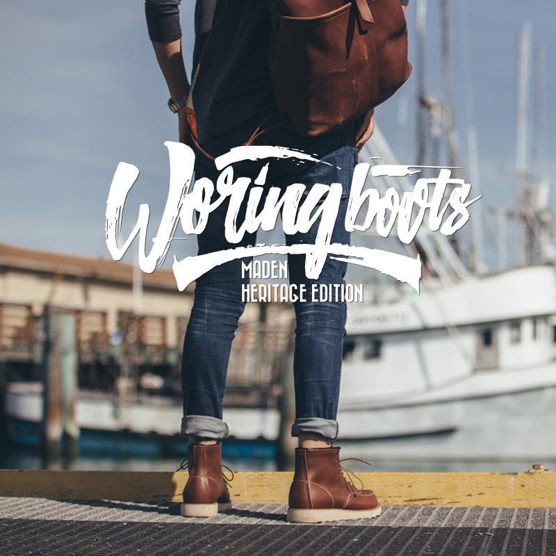 馬登新款馬丁靴秋冬中幫工裝靴潮英倫875靴子男高幫短靴-Retro's Wear