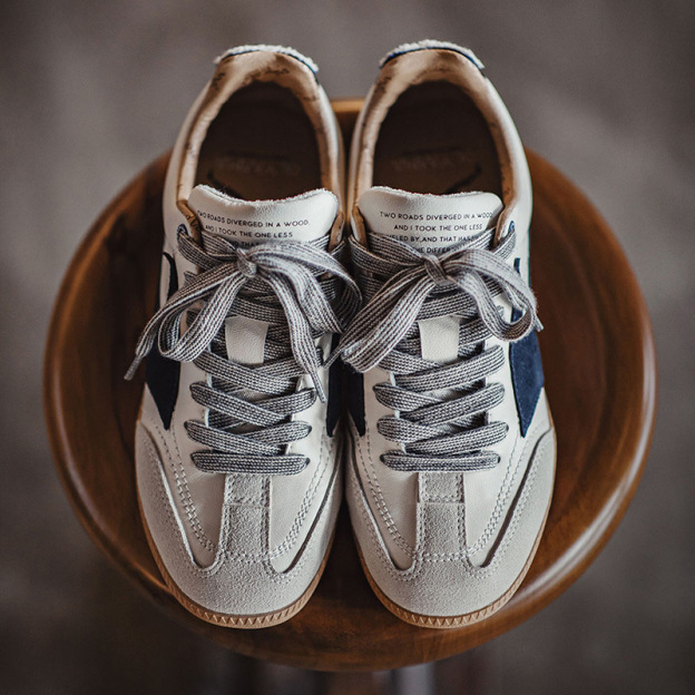 復古德訓鞋男2024夏季新款潮百搭平底板鞋阿甘運動休閒小白鞋-Retro's Wear