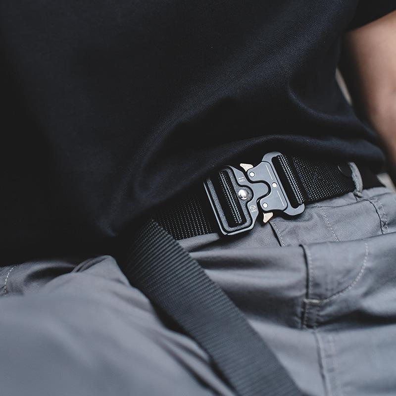 眼鏡蛇戰術扣腰帶配飾阿美咔嘰休閑腰帶男-Retro's Wear