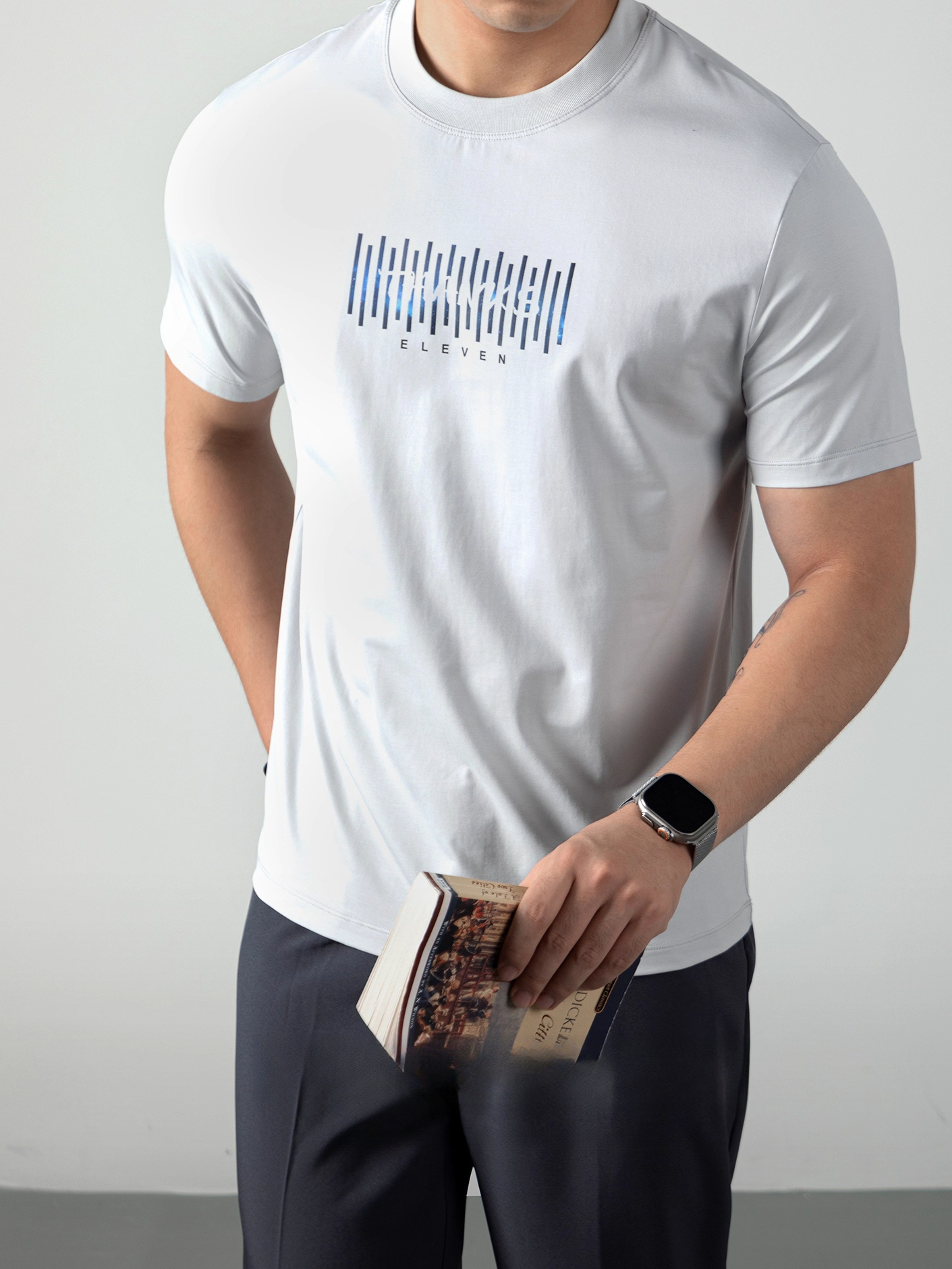 【都市輕潮系列】漸變印花短袖T恤竹纖維5A抗菌夏季薄款高端涼感