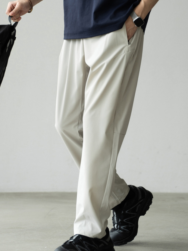 零感三防Teflon四面彈透氣休閒褲男士2025夏新款戶外涼感速乾長褲