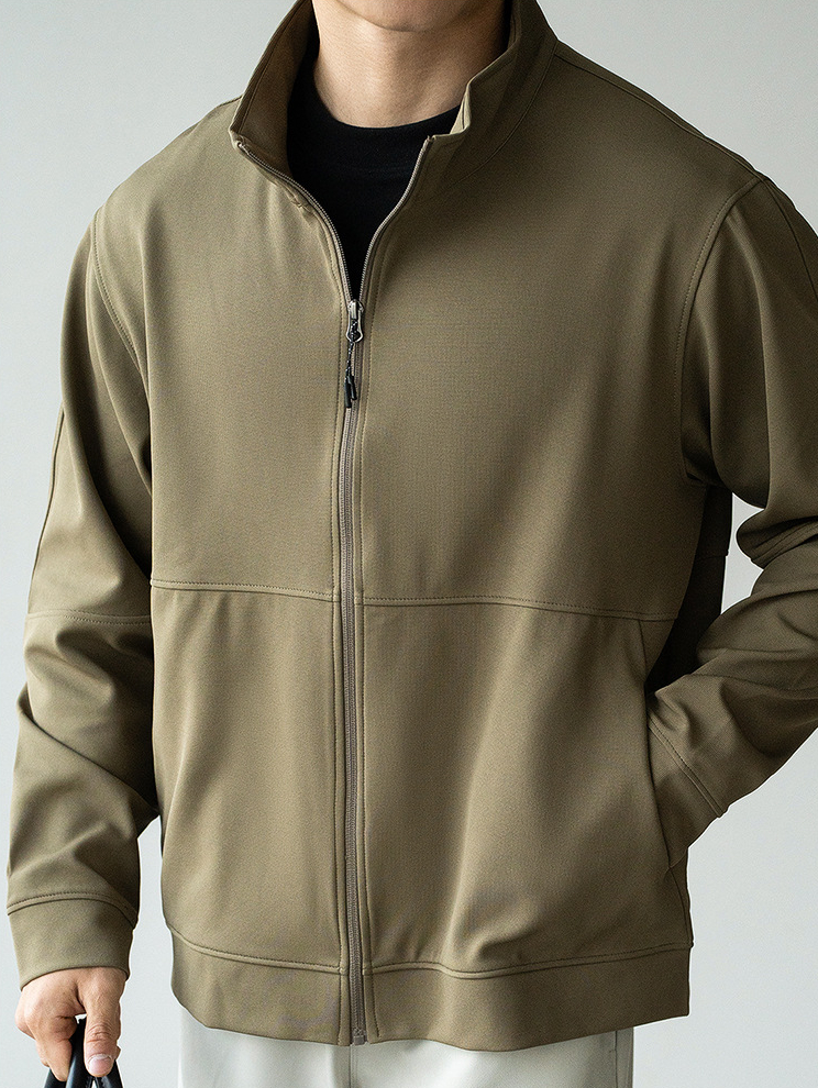 立領運動夾克衫男士2025春夏新款春戶外通勤旅行拉鍊短外套