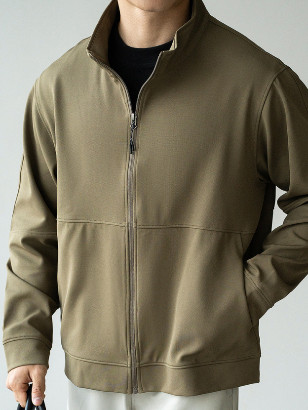 立領運動夾克衫男士2025春夏新款春戶外通勤旅行拉鍊短外套