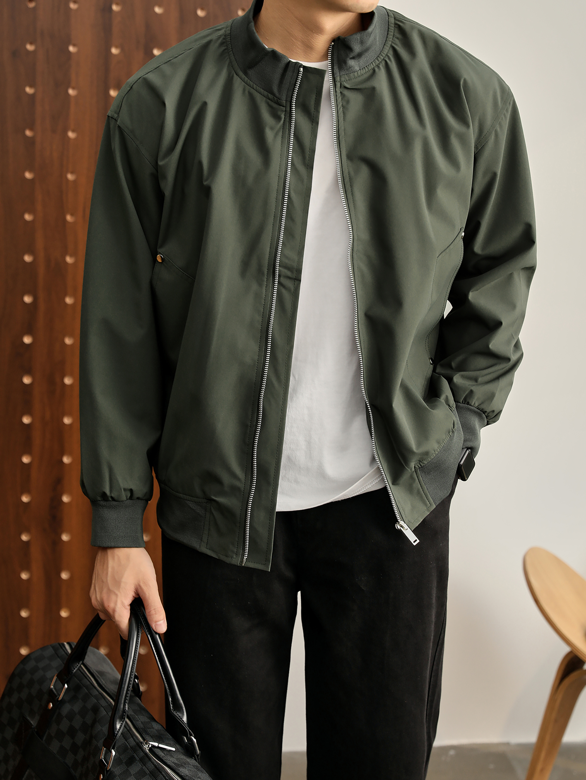 Cityboy戶外防風衝鋒衣立領外套男款潮流運動飛行員工裝夾克