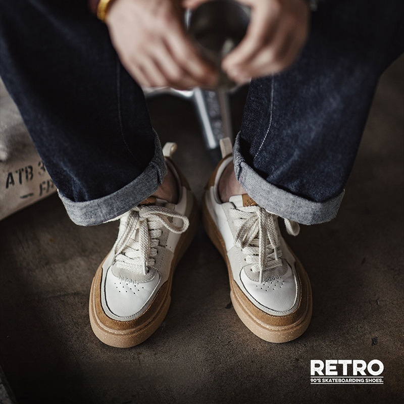 復古小眾板鞋夏新款低幫休閒透氣滑板鞋厚底增高百搭小白鞋男-Retro's Wear