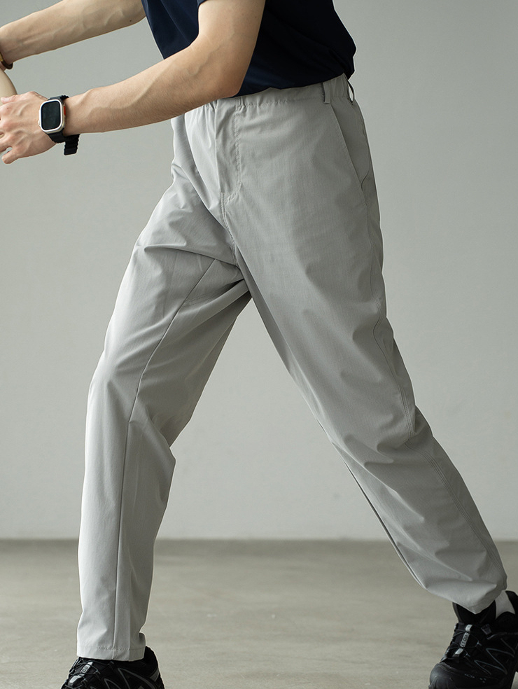 輕量化防水冰絲涼感速乾透氣直筒褲男2025夏季戶外新款運動休閒褲