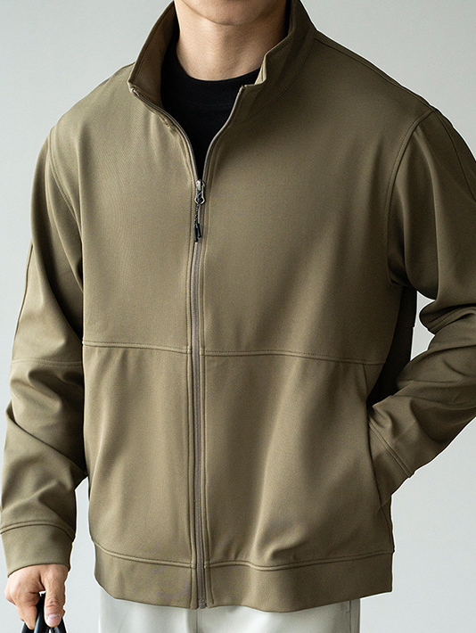 立領運動夾克衫男士2025春夏新款春戶外通勤旅行拉鍊短外套