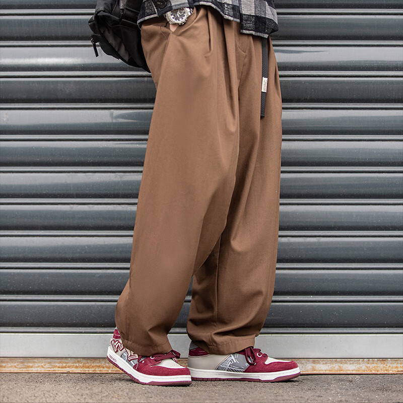 酒紅塗鴉板鞋男鞋2024春季新款小眾復古街頭運動休閒鞋-Retro's Wear