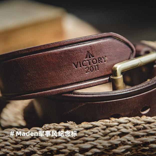 馬登工裝頭層植鞣皮腰帶黃銅單針快脫扣頭硬漢褲帶男-Retro's Wear