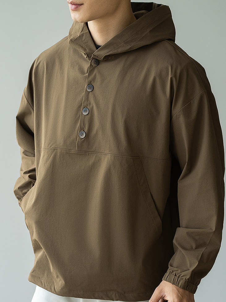 日系戶外山系速幹通勤連帽外套男2025新款春闊版防風戶外運動夾克