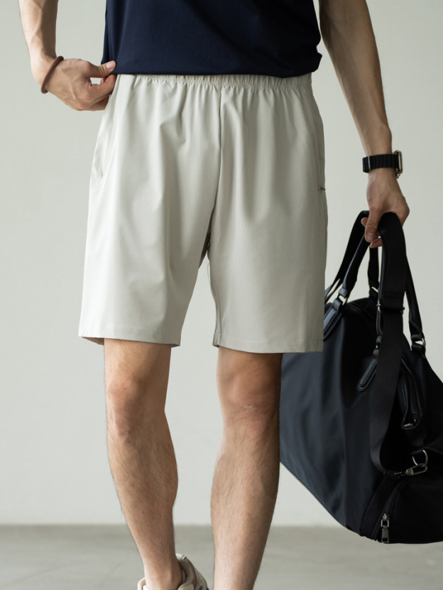 速乾透氣網孔五分褲男士2025夏季涼感運動休閒短褲