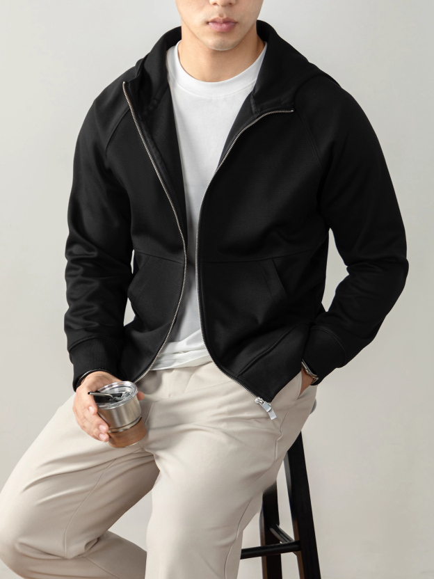 360G硬核重磅空氣棉衛衣男長袖連帽拉鍊開衫外套2025秋冬日系高端