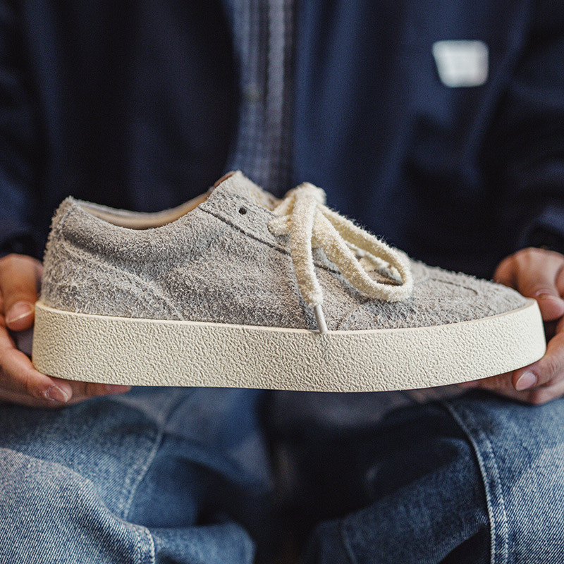 德訓鞋2025新款設計感小眾秋冬季百搭翻毛皮男鞋厚底增高板鞋