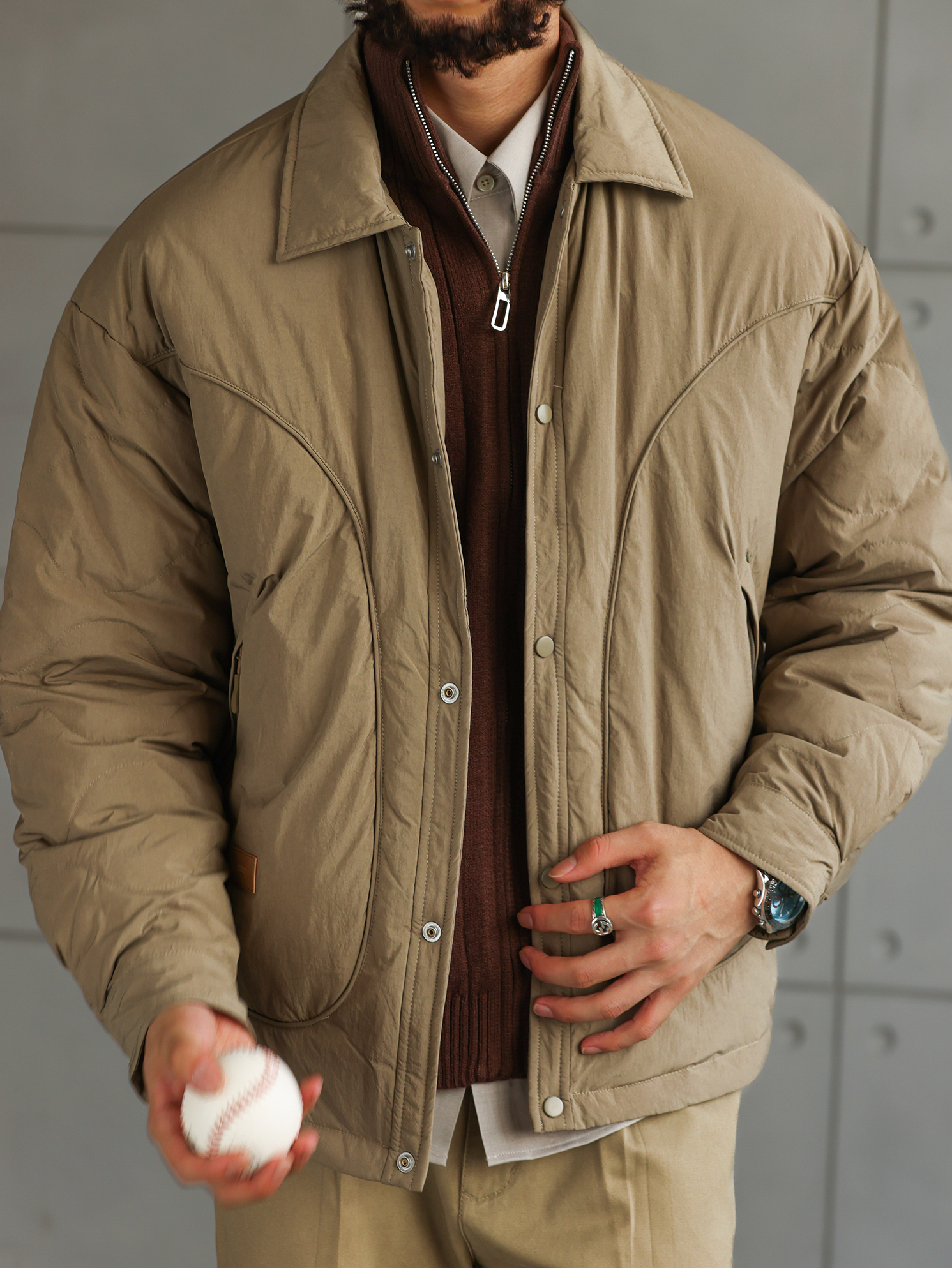 秋冬宽松版轻便羽绒服男士白鸭绒保暖外套