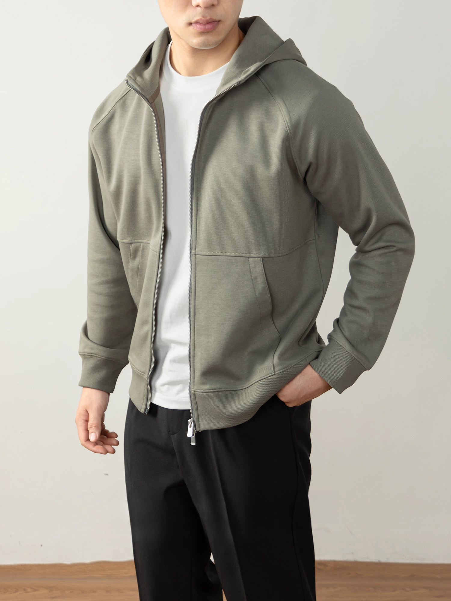 360G硬核重磅空氣棉衛衣男長袖連帽拉鍊開衫外套2025秋冬日系高端