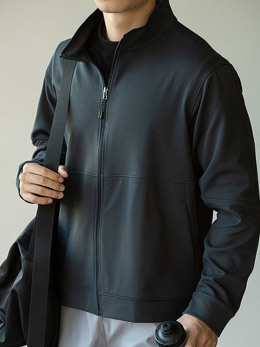 立領運動夾克衫男士2025春夏新款春戶外通勤旅行拉鍊短外套